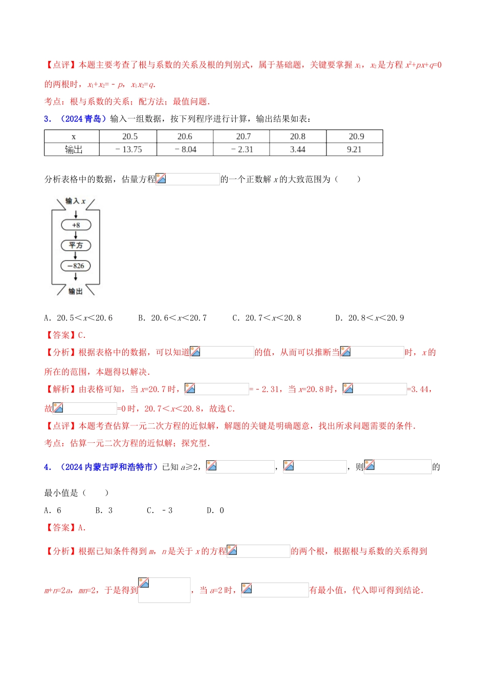专题03 代数之方程（组）问题（压轴题）-决胜2024中考数学压轴题全揭秘精品（解析版）_第2页