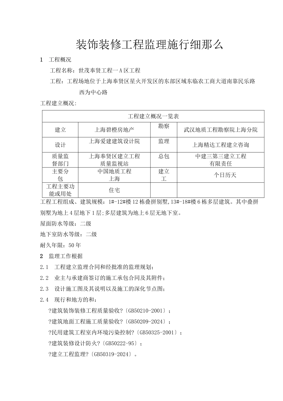 世茂奉贤项目一期A区装饰装修工程监理实施细则_第3页