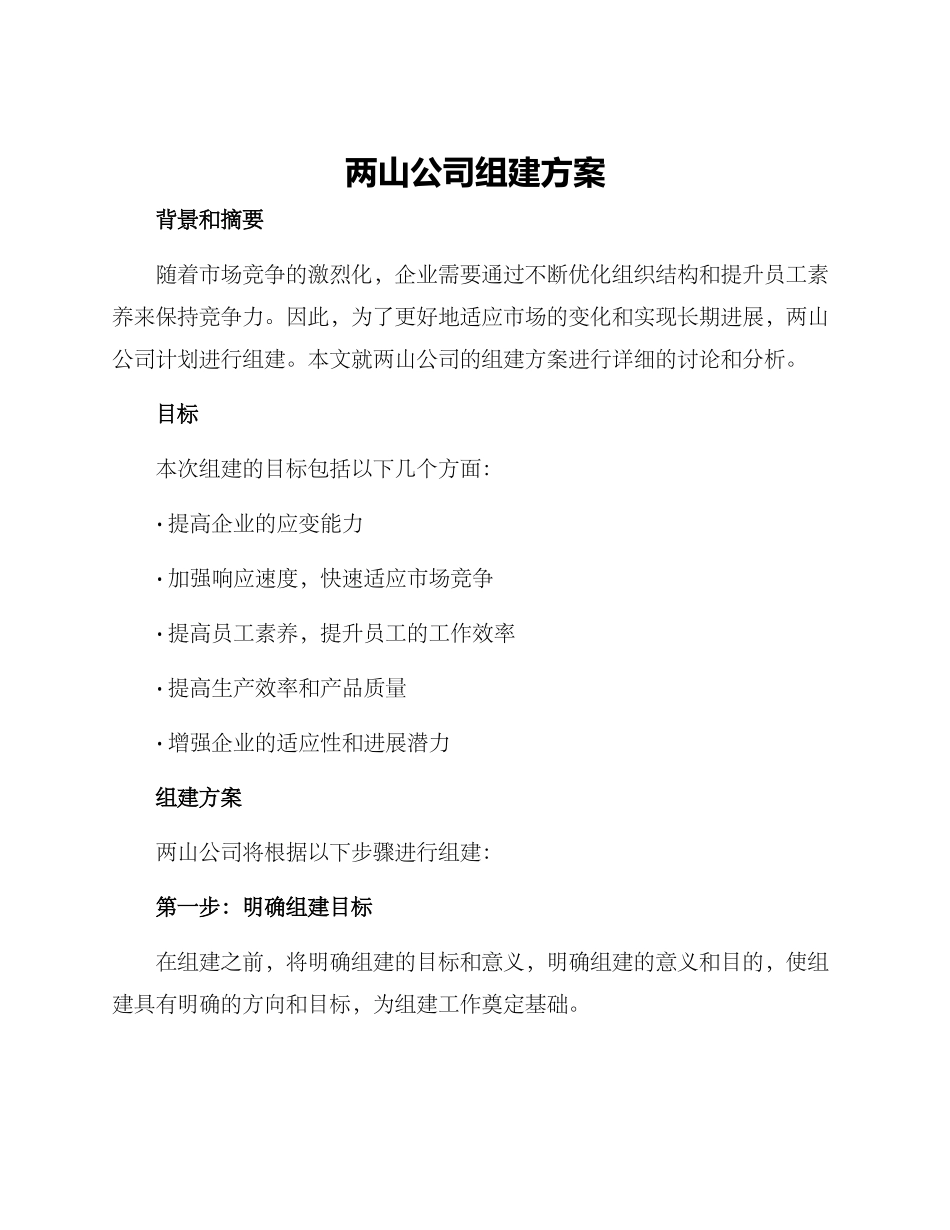 两山公司组建方案_第1页