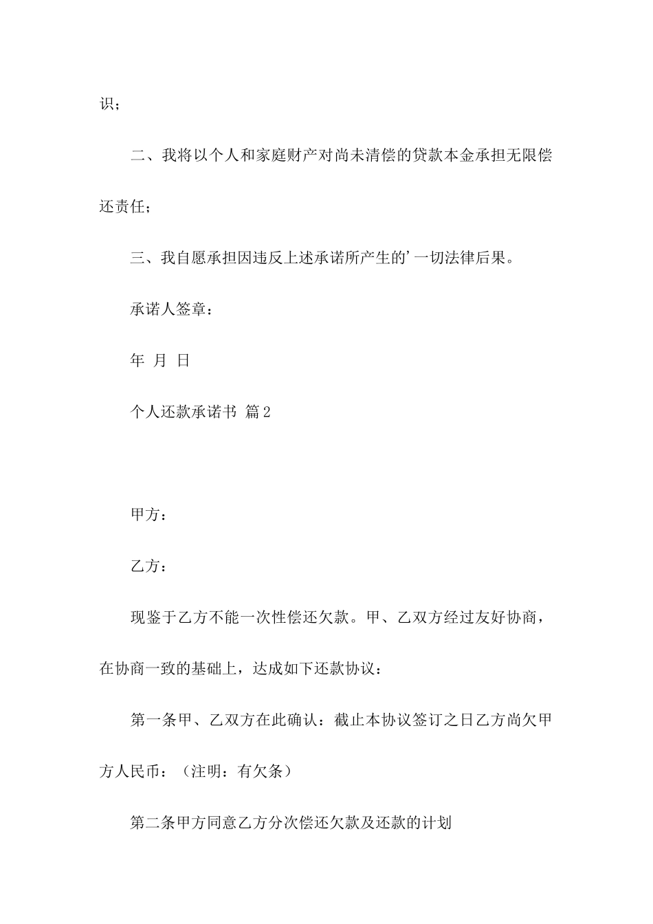 个人还款承诺书合集五篇_第3页