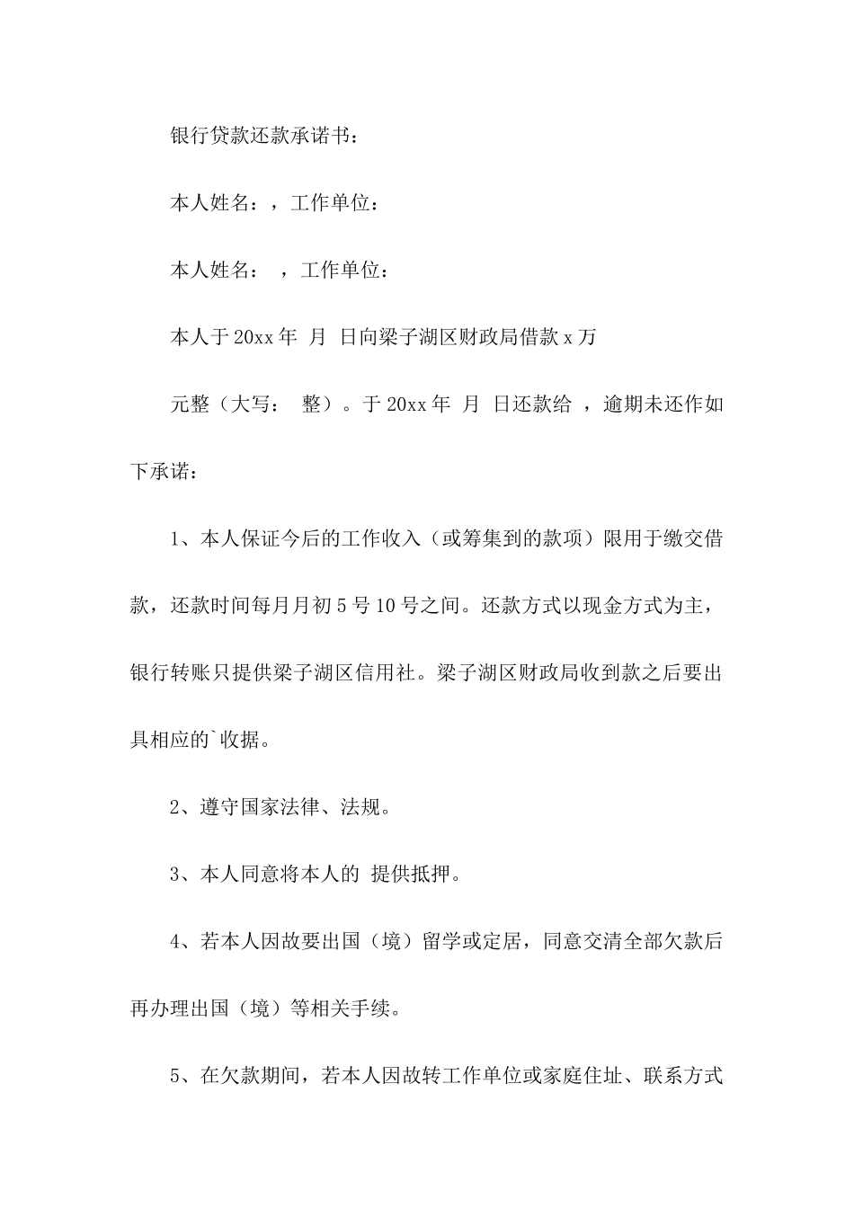 个人还款承诺书集合五篇_第3页