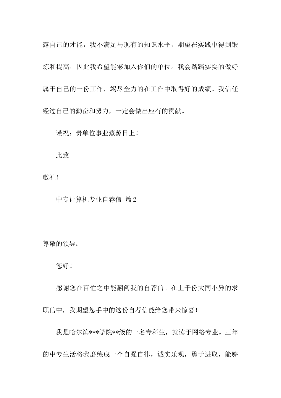 中专计算机专业自荐信三篇_第3页
