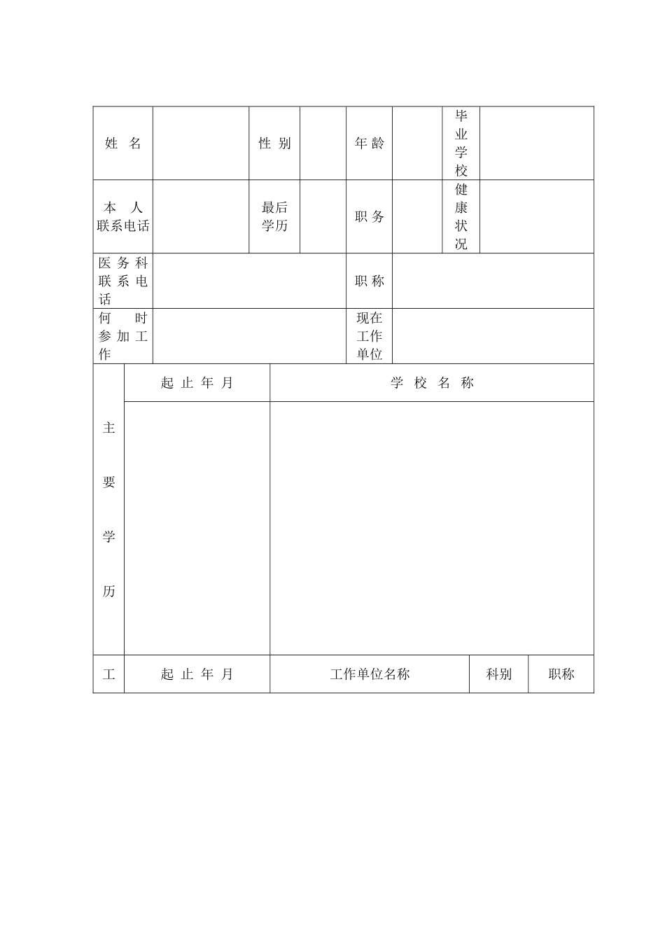 中南大学湘雅二医院进修申请表_第2页