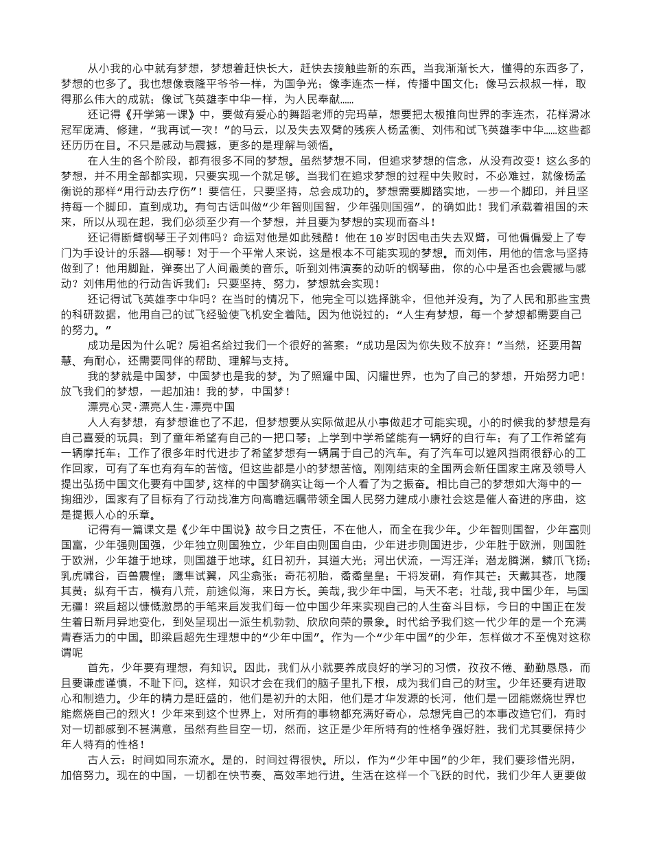 中国梦演讲比赛演讲稿_第3页