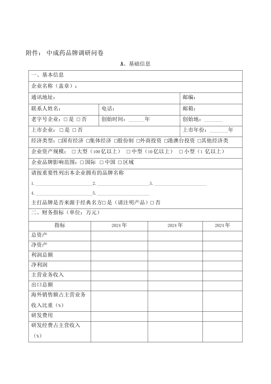 中成药品牌调研问卷_第2页