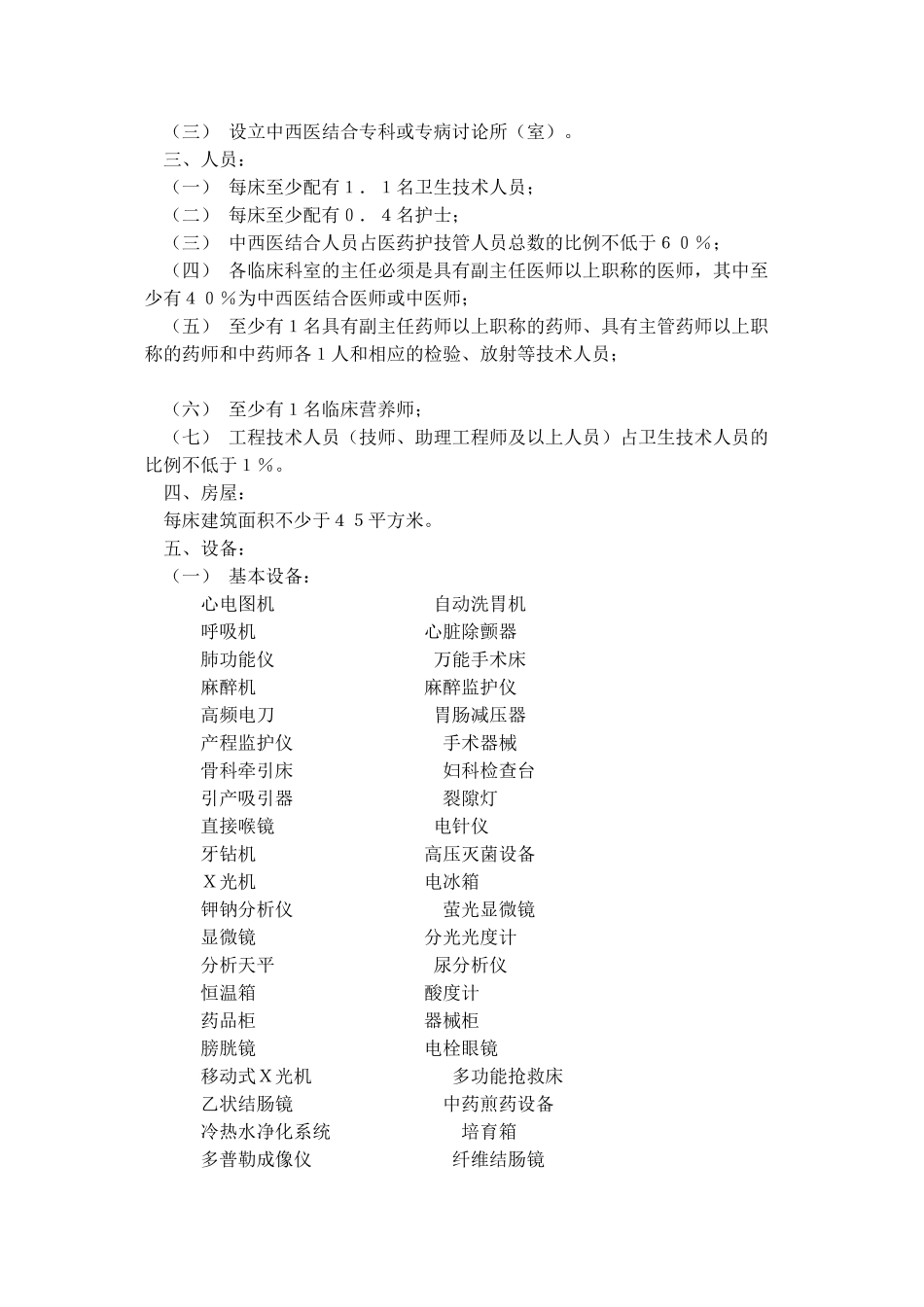 中西医结合医院基本标准_第3页