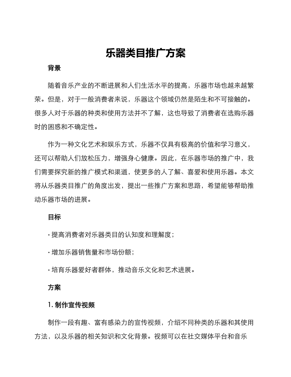 乐器类目推广方案_第1页