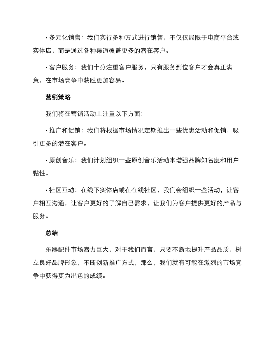 乐器配件销售方案_第3页