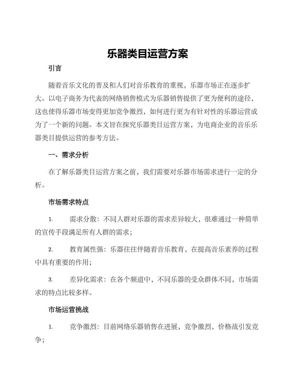 乐器类目运营方案_第1页