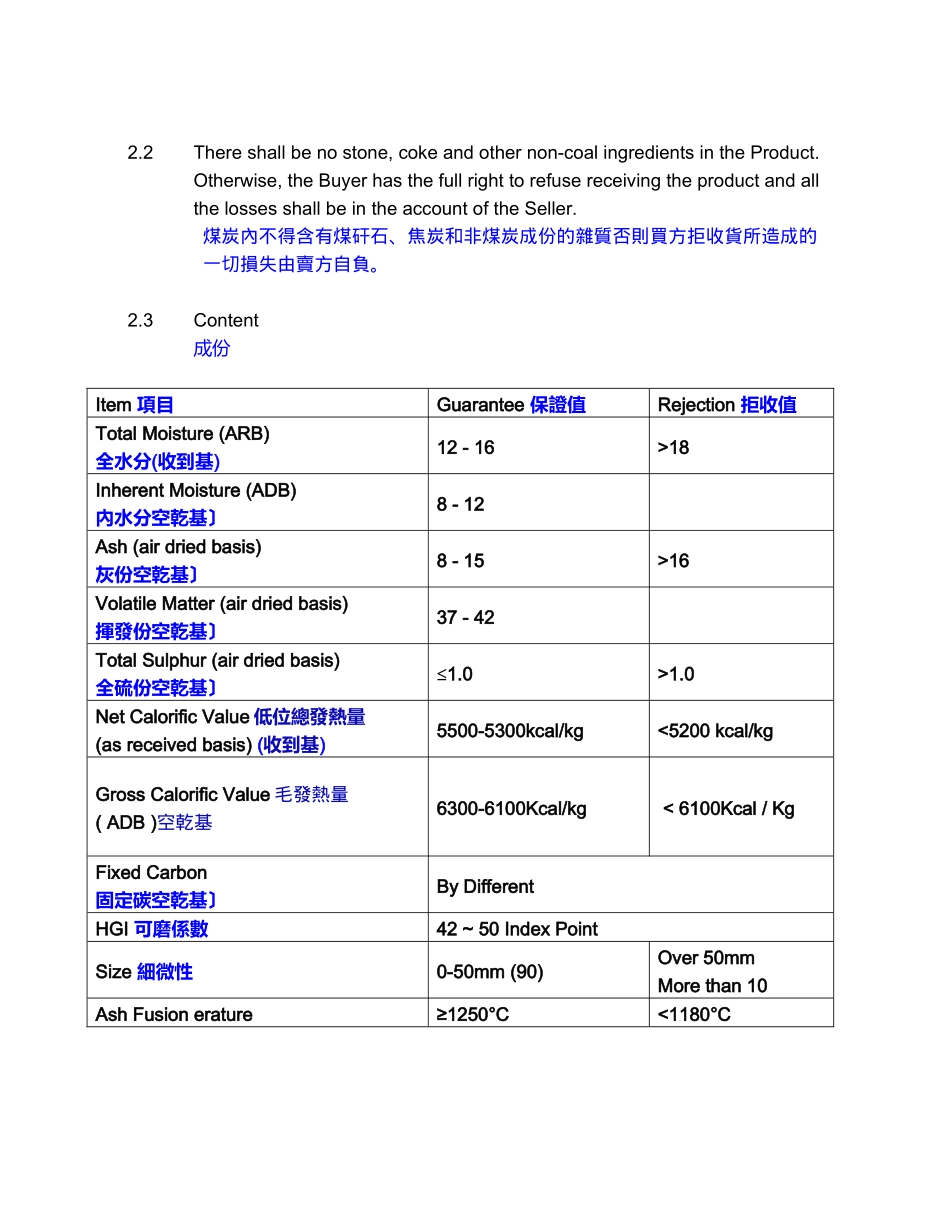 买卖合同_印尼动力煤_第3页