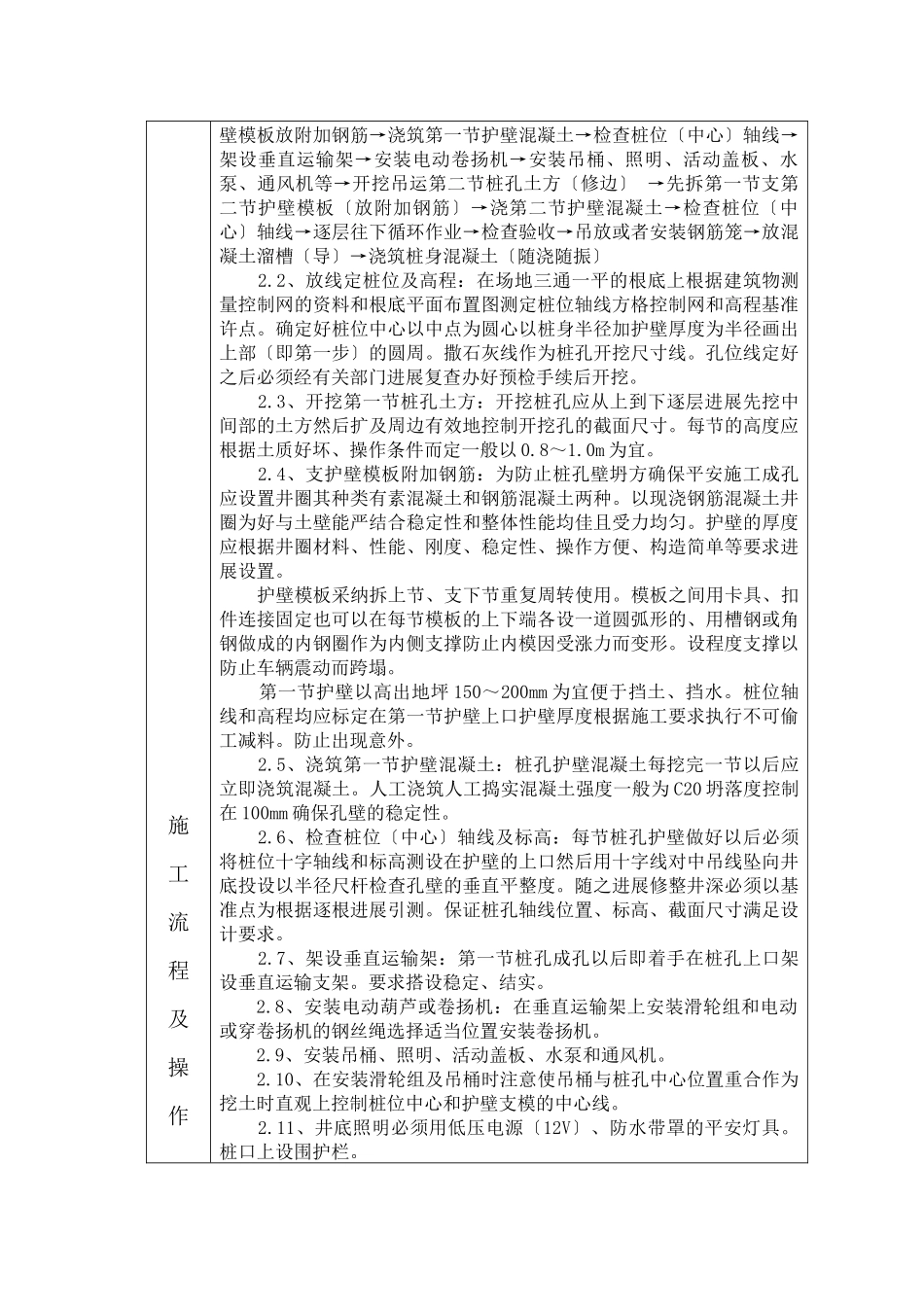 人工挖孔桩技术质量环境安全交底_第3页