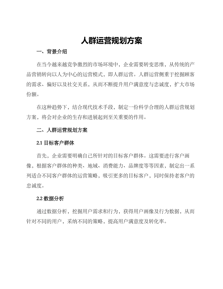 人群运营规划方案_第1页