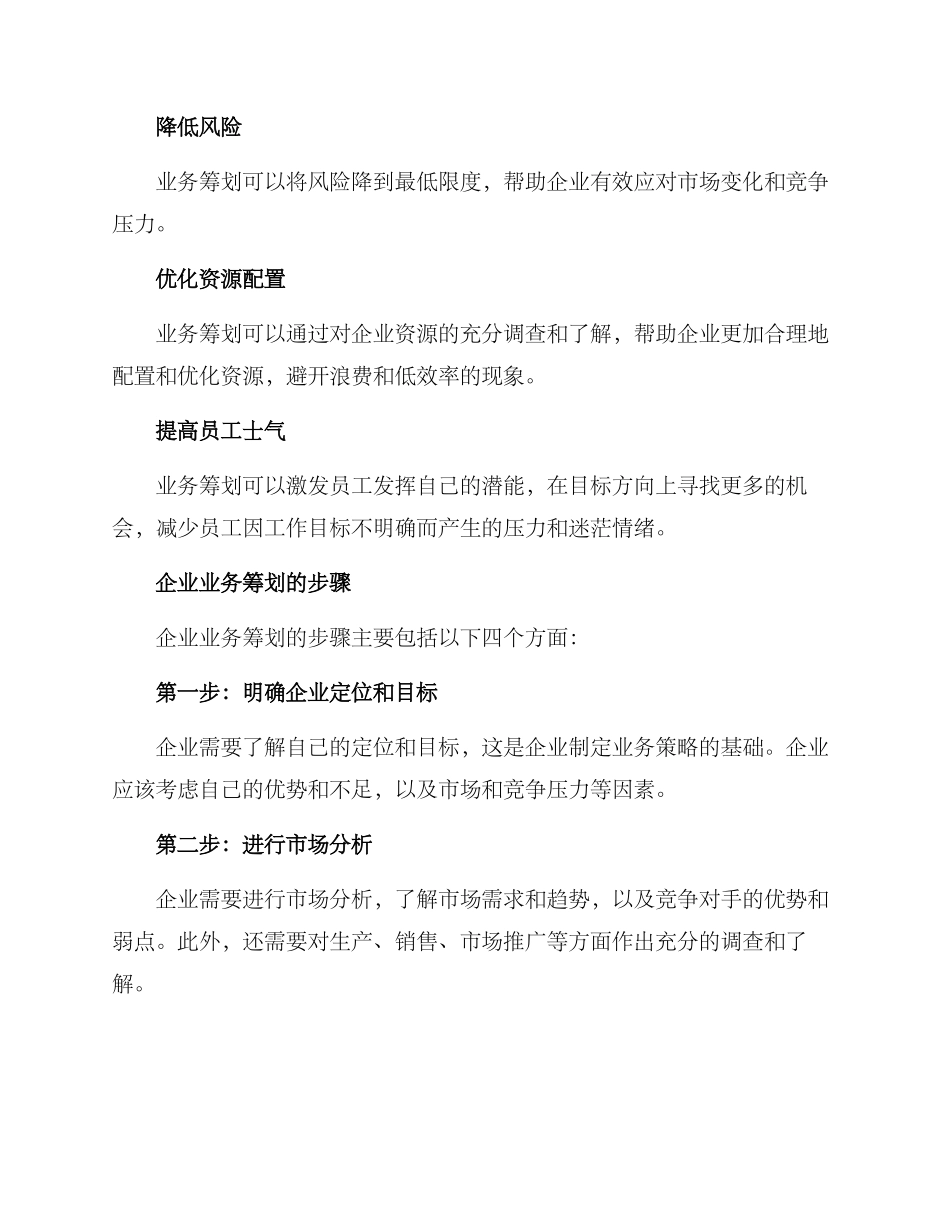 企业业务筹划方案_第2页