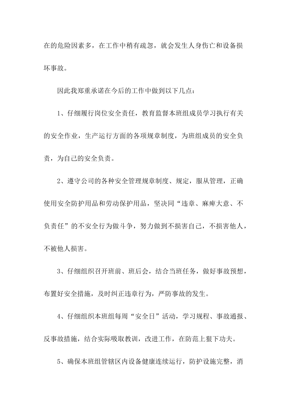 企业安全承诺书合集八篇_第3页