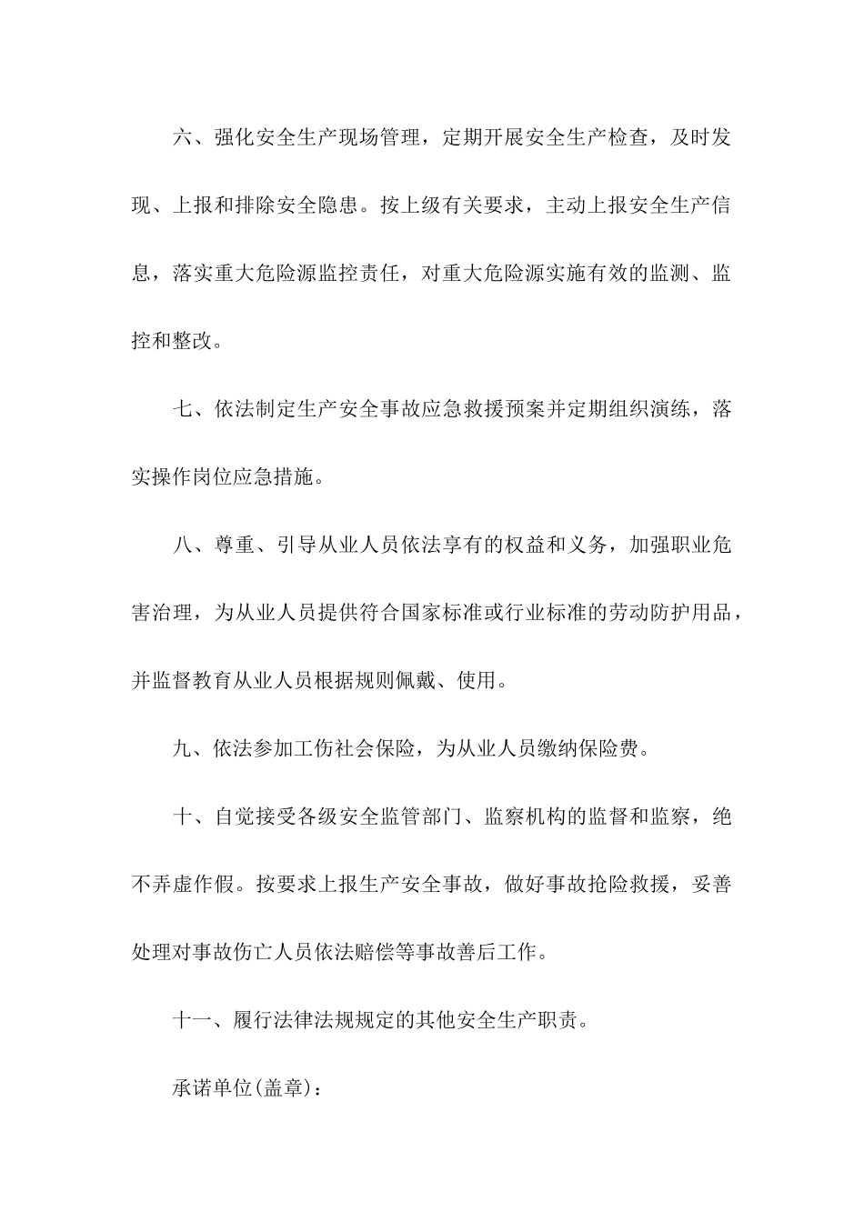 企业安全承诺书范文5篇_第3页