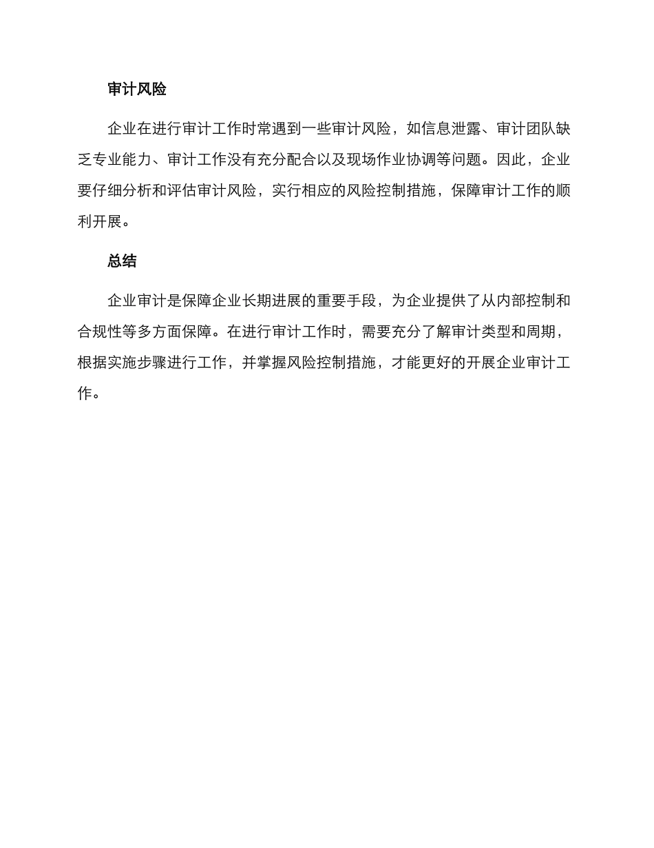 企业审计实施方案_第3页