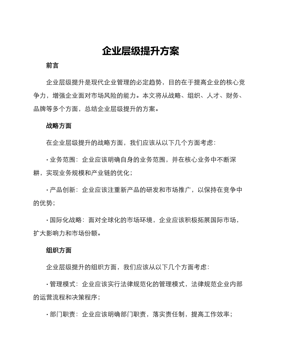 企业层级提升方案_第1页