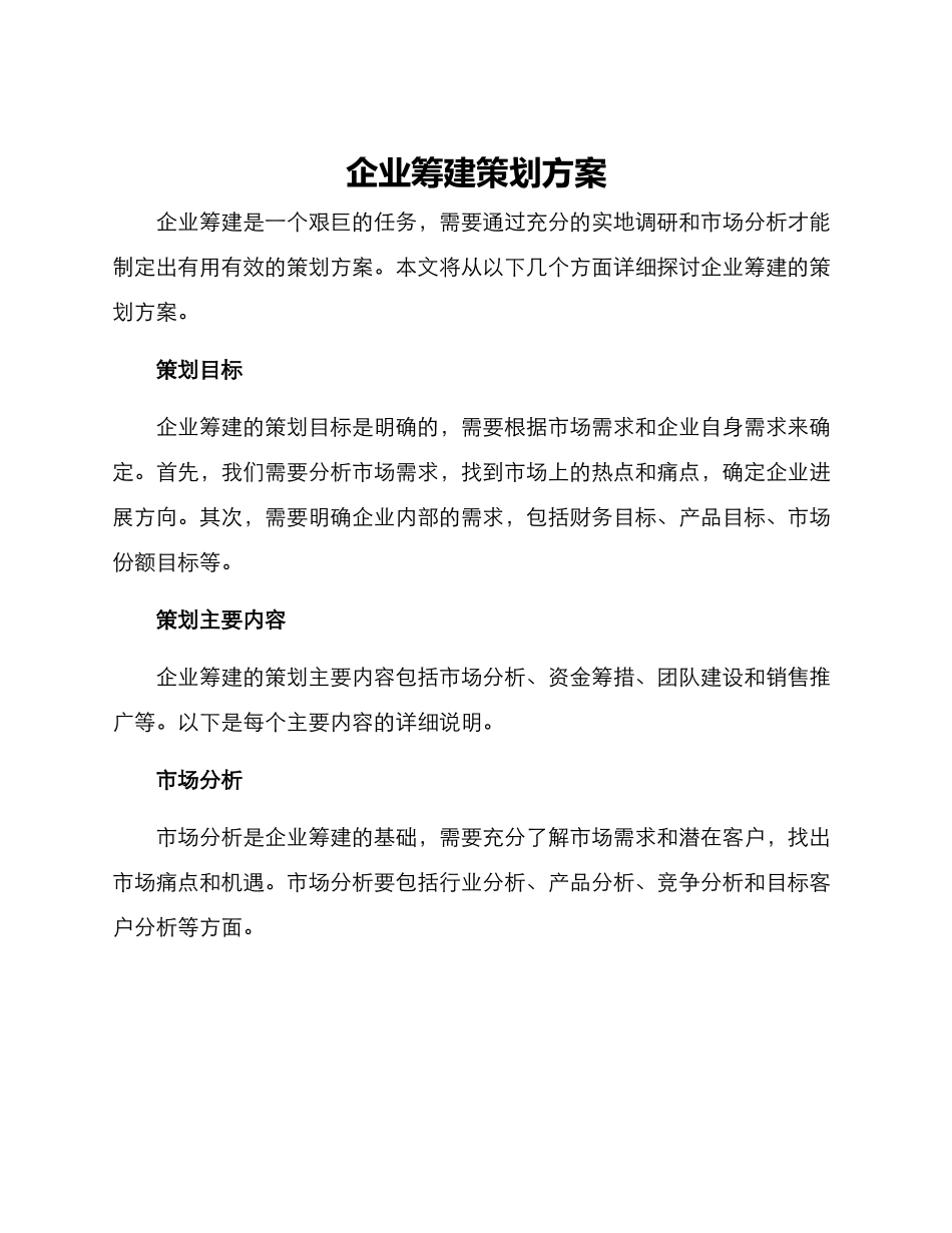 企业筹建策划方案_第1页