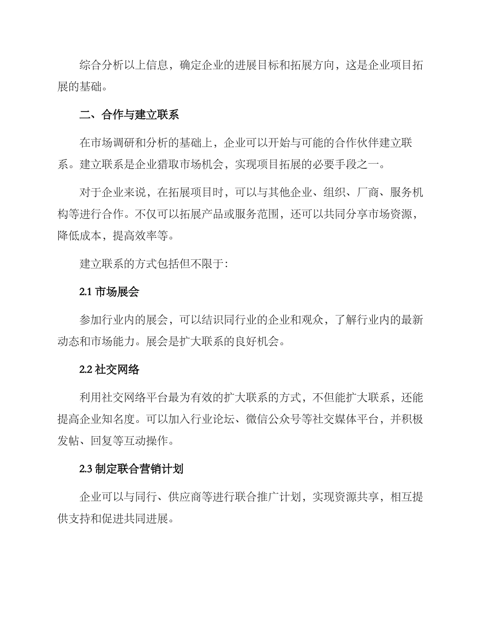 企业项目拓展方案_第2页
