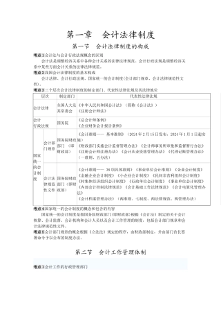 会计从业-财经法规必背考点
