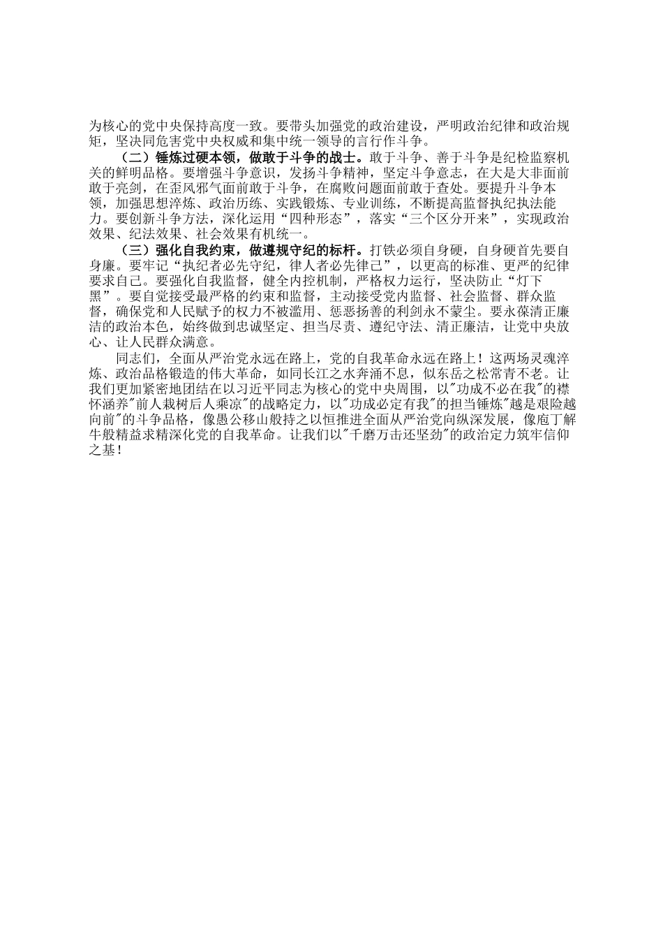 市委书记在市纪委监委干部会议上的讲话_第3页