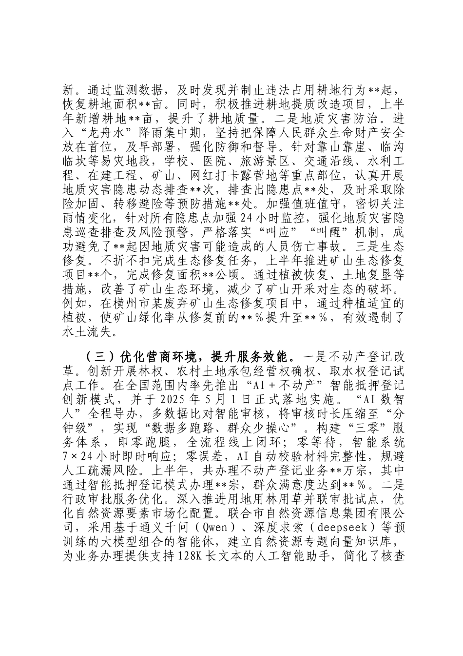 市自然资源局2025年上半年工作情况总结_第2页