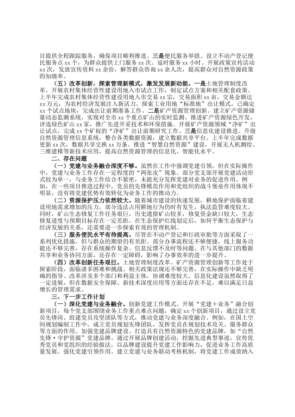 市自然资源局党委2025年上半年工作情况总结_第2页