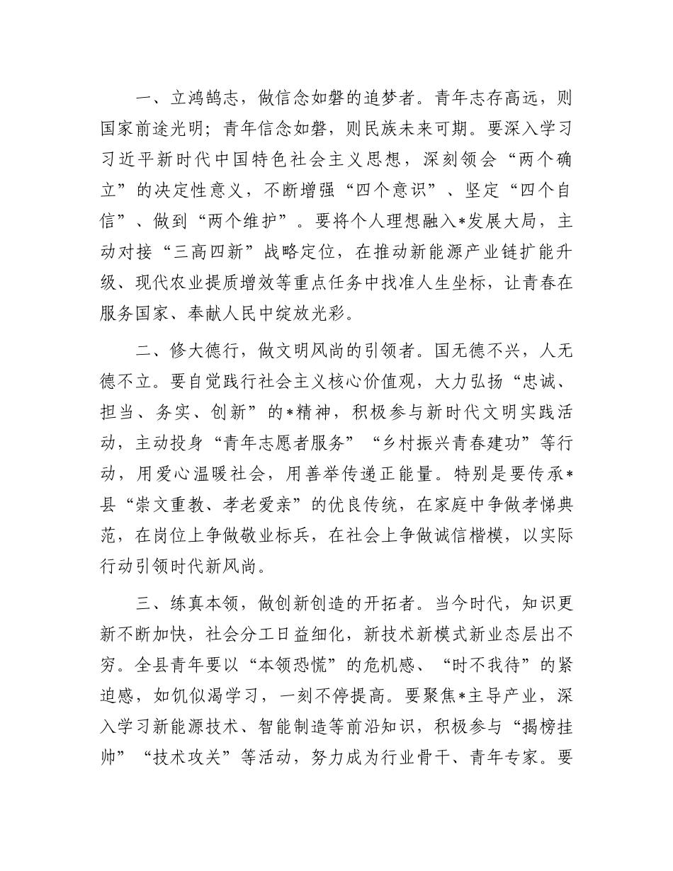 在2025年“五四”青年节大会上的讲话_第2页