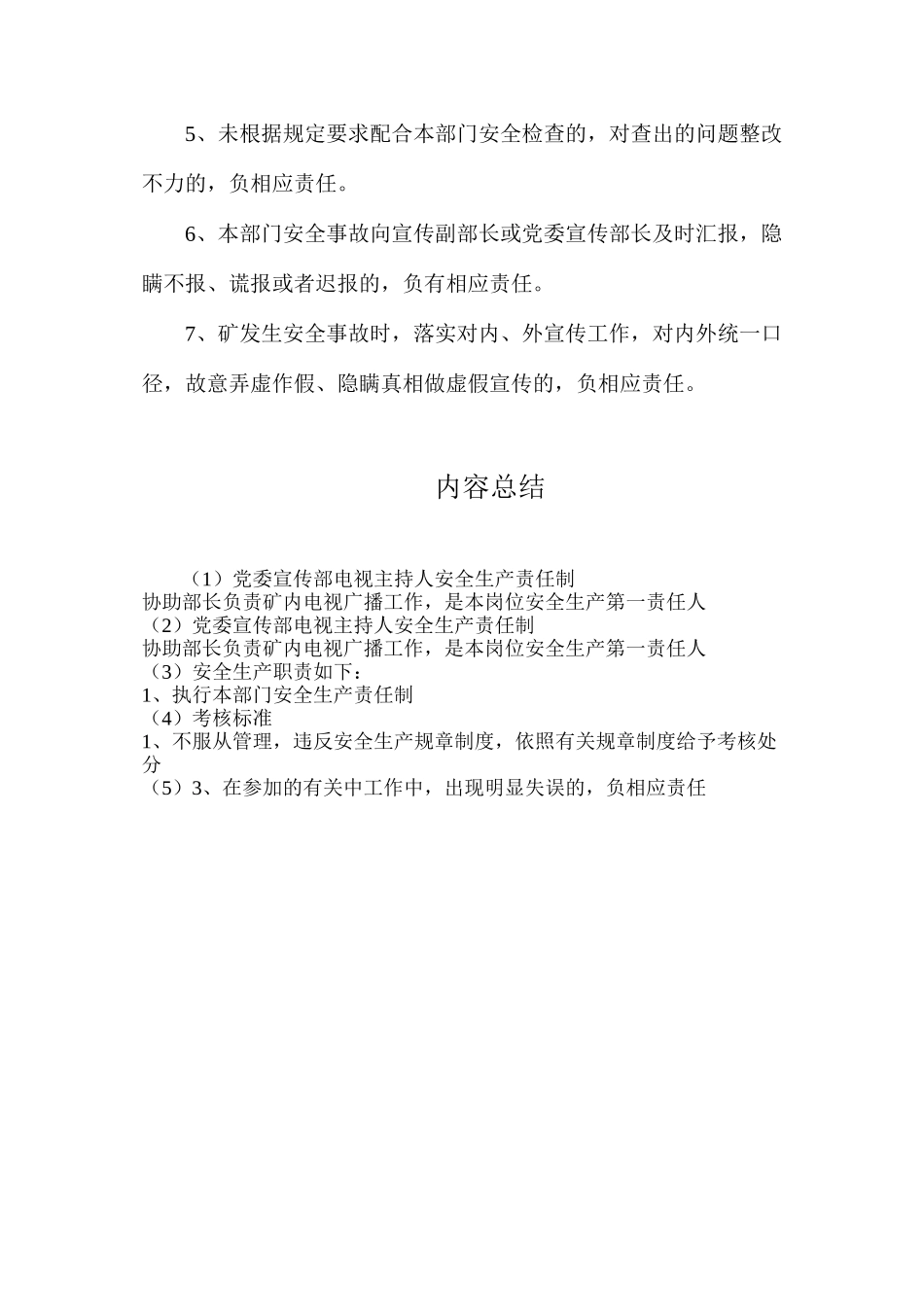 党委宣传部电视主持人安全生产责任制_第2页