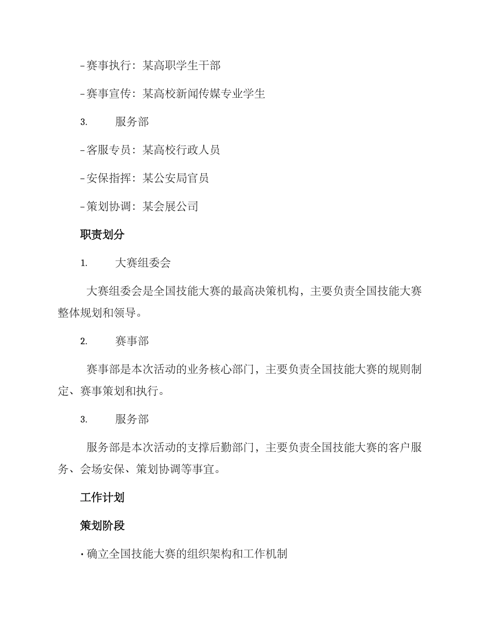 全国技能大赛筹备方案_第2页