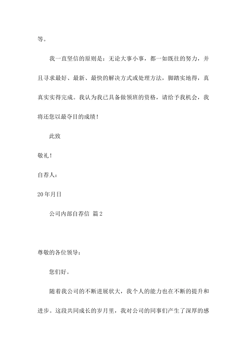 公司内部自荐信4篇_第2页