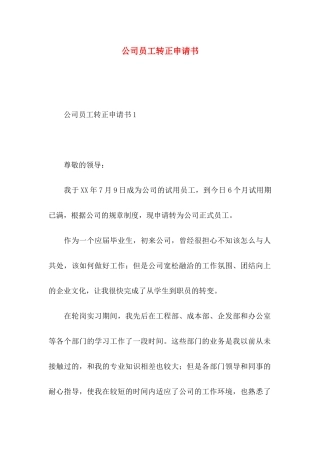 公司员工转正申请书 (4)