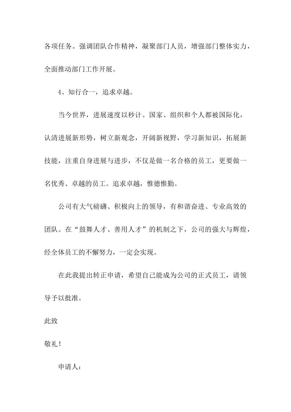 公司员工转正申请书 (3)_第3页