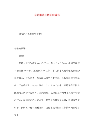 公司新员工转正申请书 (2)