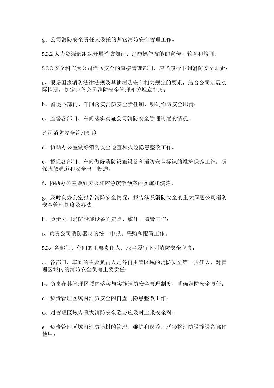 公司消防安全管理制度及办法_第3页