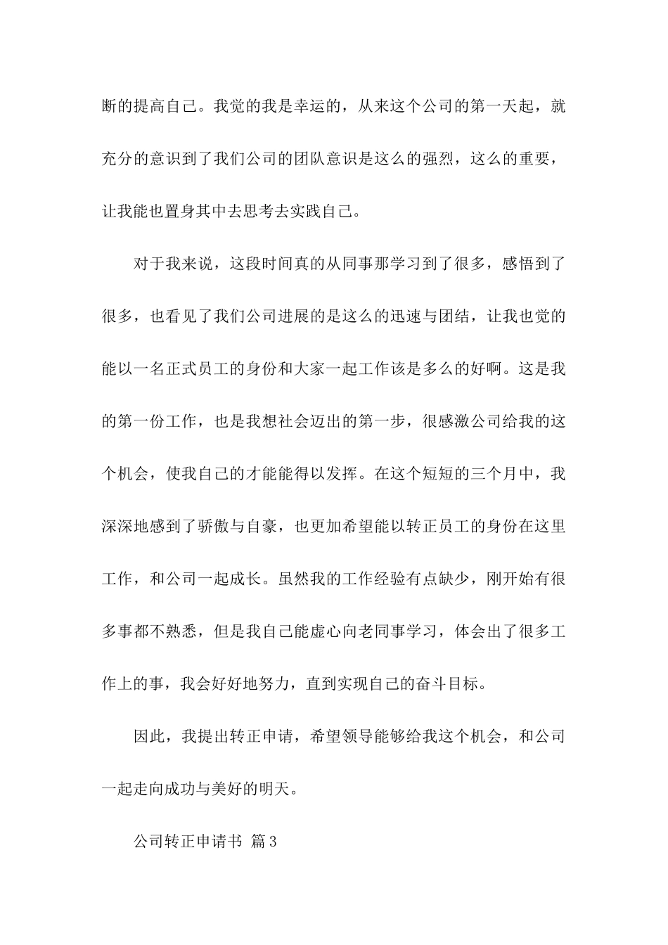 公司转正申请书合集9篇_第3页