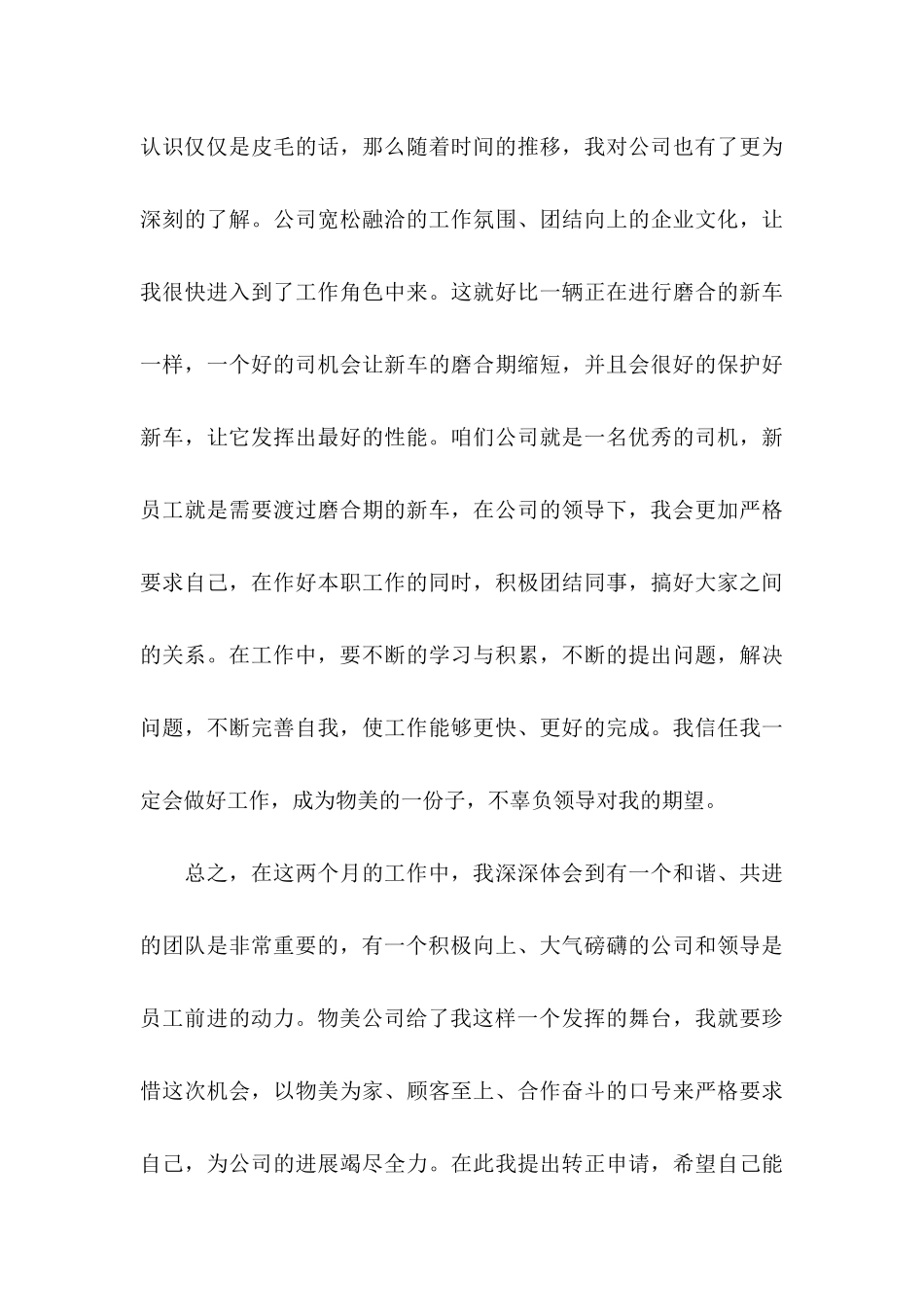 公司转正申请书模板集合7篇_第3页