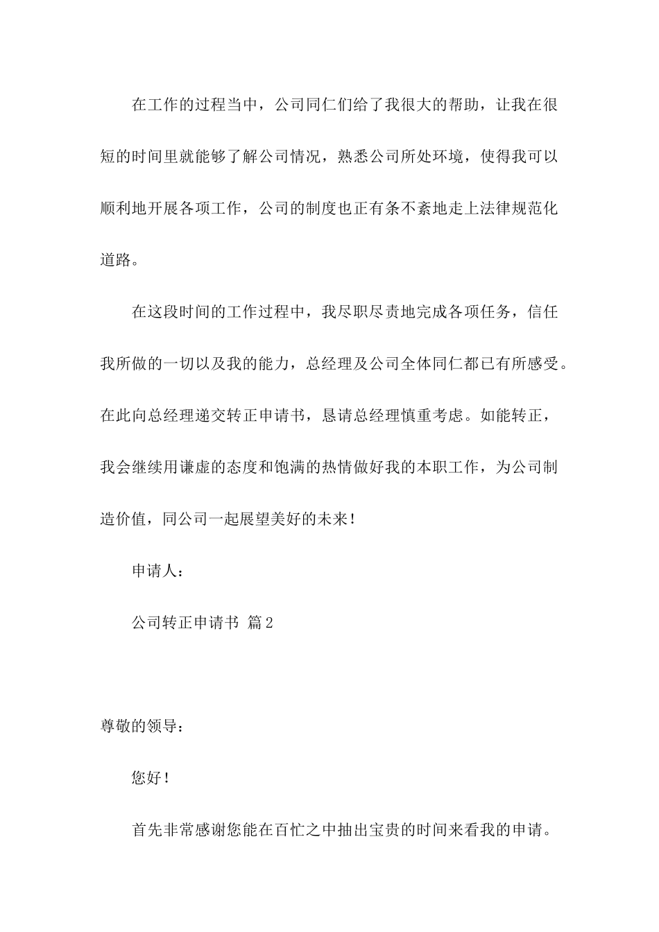 公司转正申请书集锦十篇_第3页