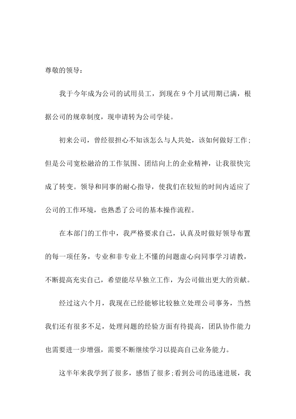 公司转正的申请书_第3页