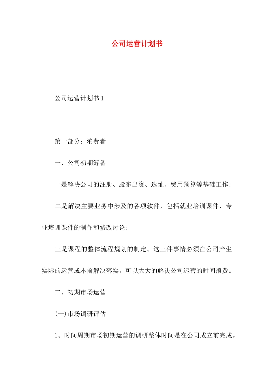公司运营计划书_第1页
