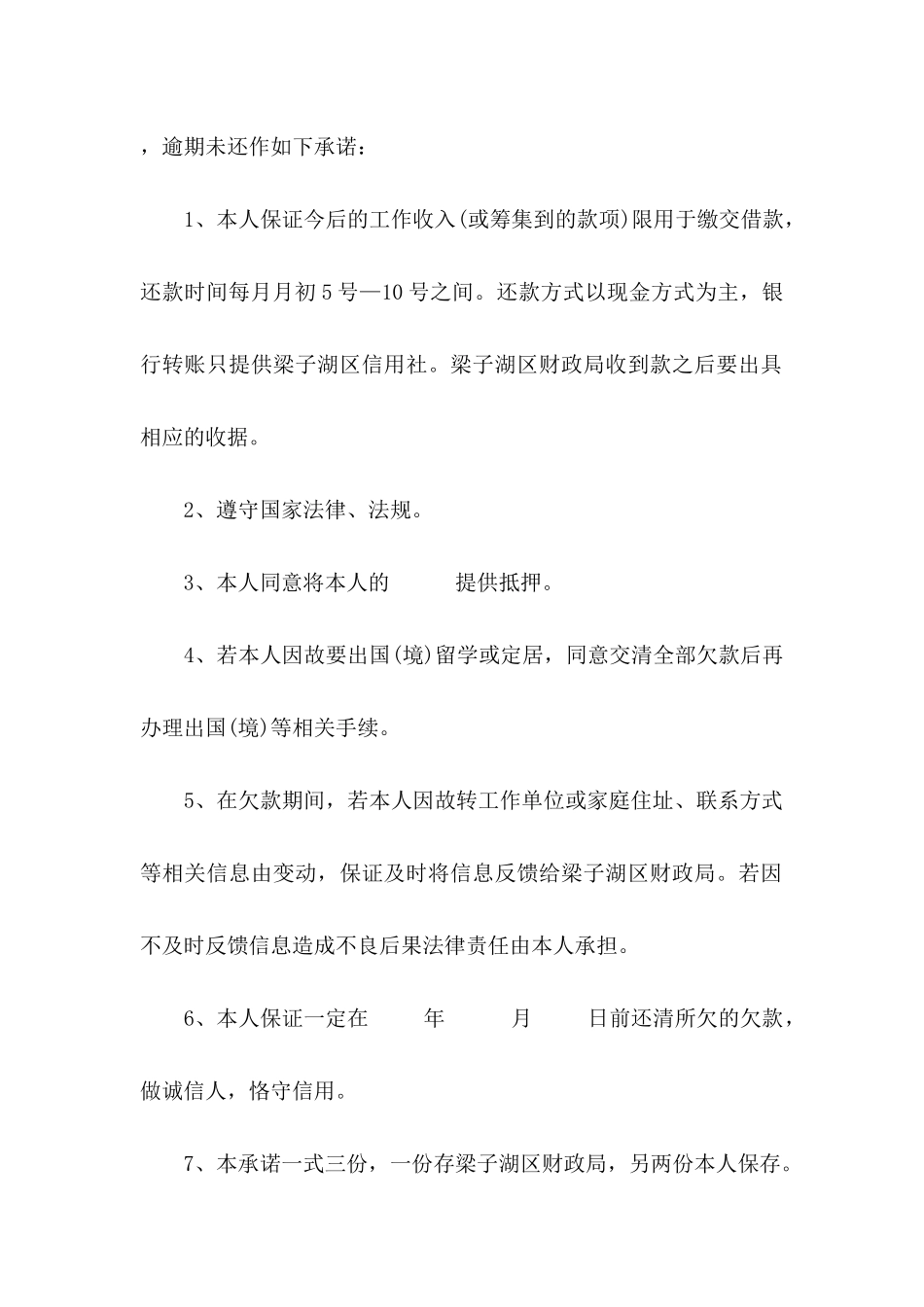 公司还款承诺书合集7篇_第2页