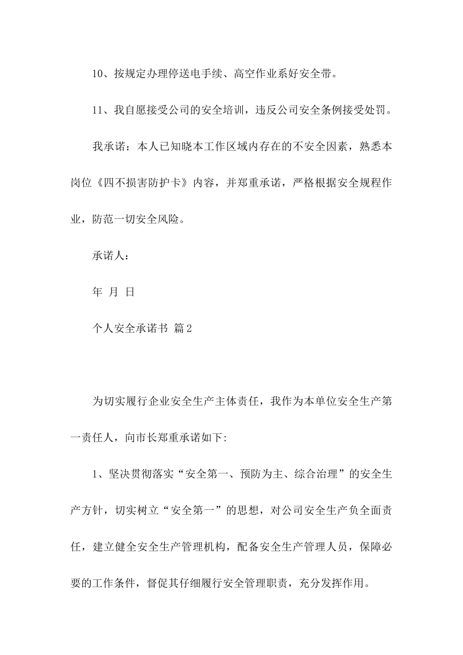 关于个人安全承诺书模板5篇_第3页