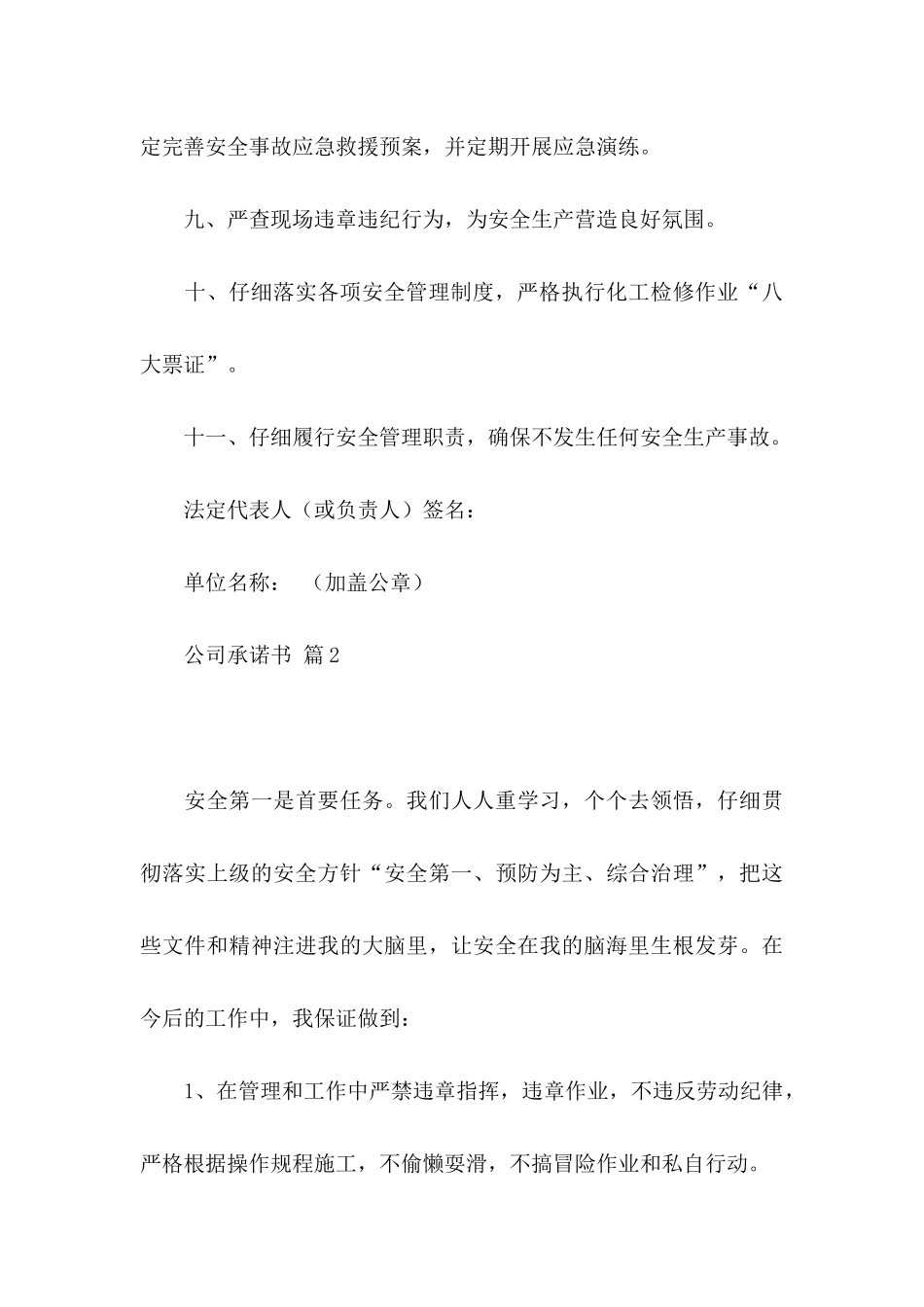 关于公司承诺书模板5篇_第3页