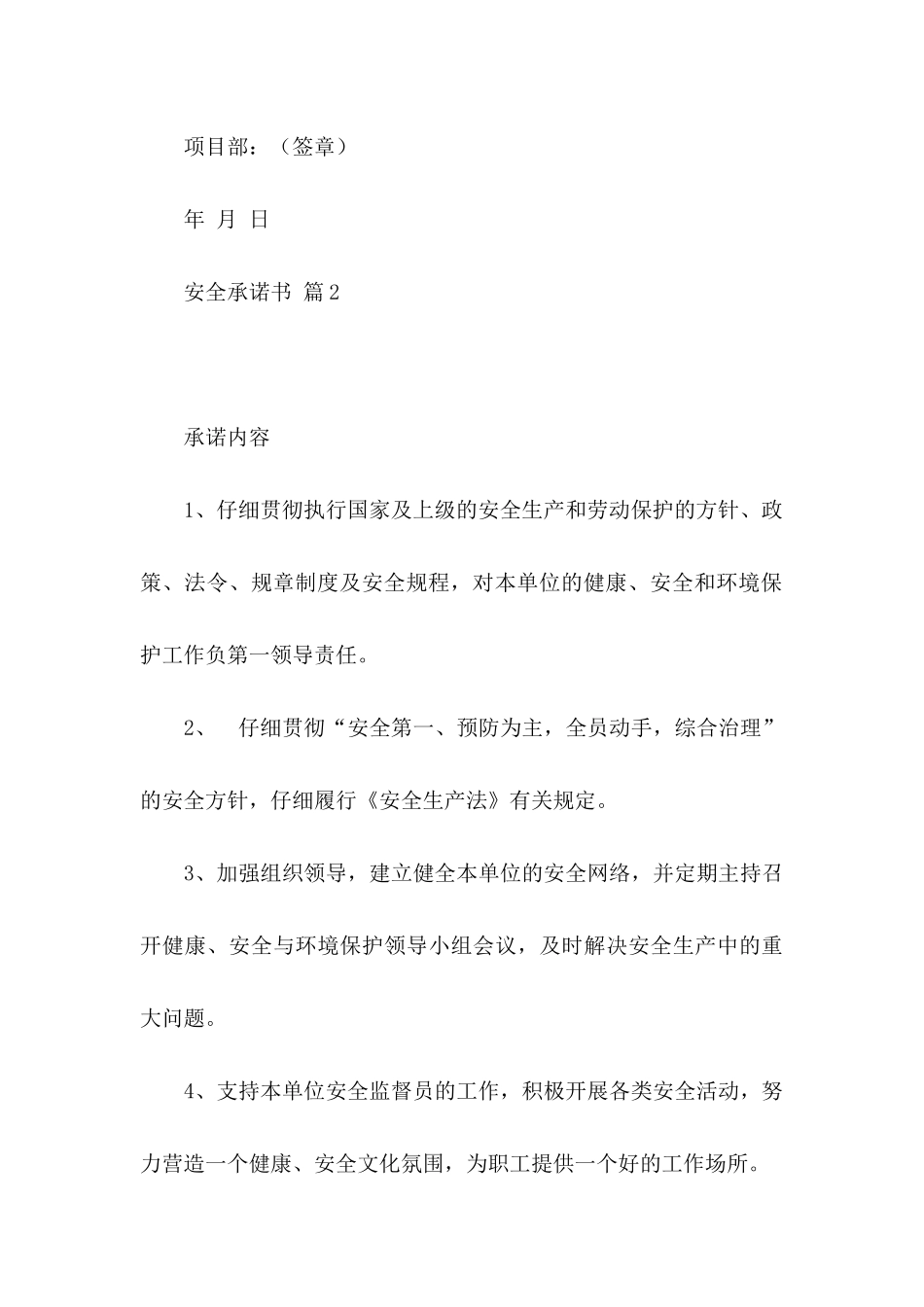 关于安全承诺书模板合集6篇_第3页