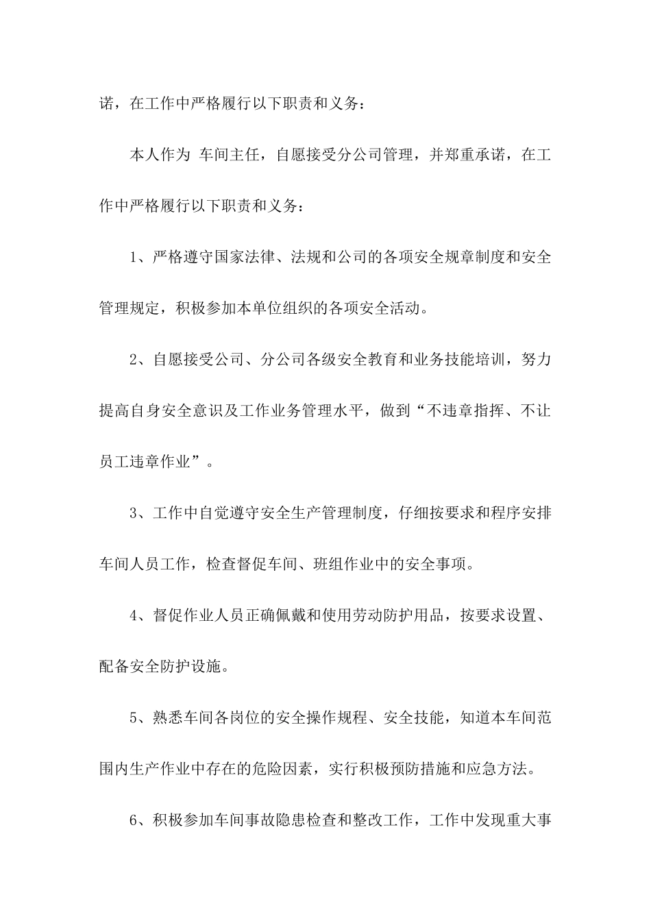 关于安全承诺书模板五篇_第3页