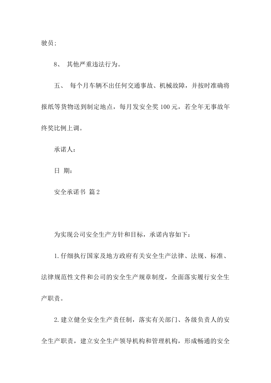 关于安全承诺书锦集五篇_第3页