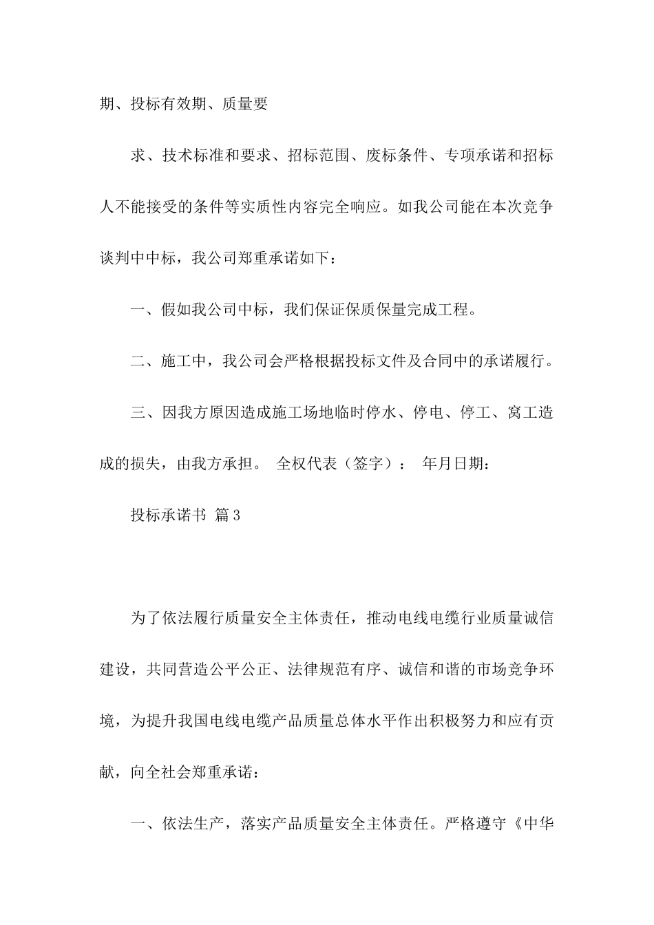 关于投标承诺书范文6篇_第3页