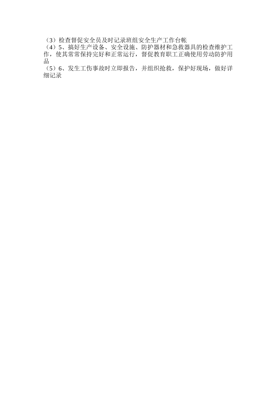 其他班组长安全生产责任制_第2页