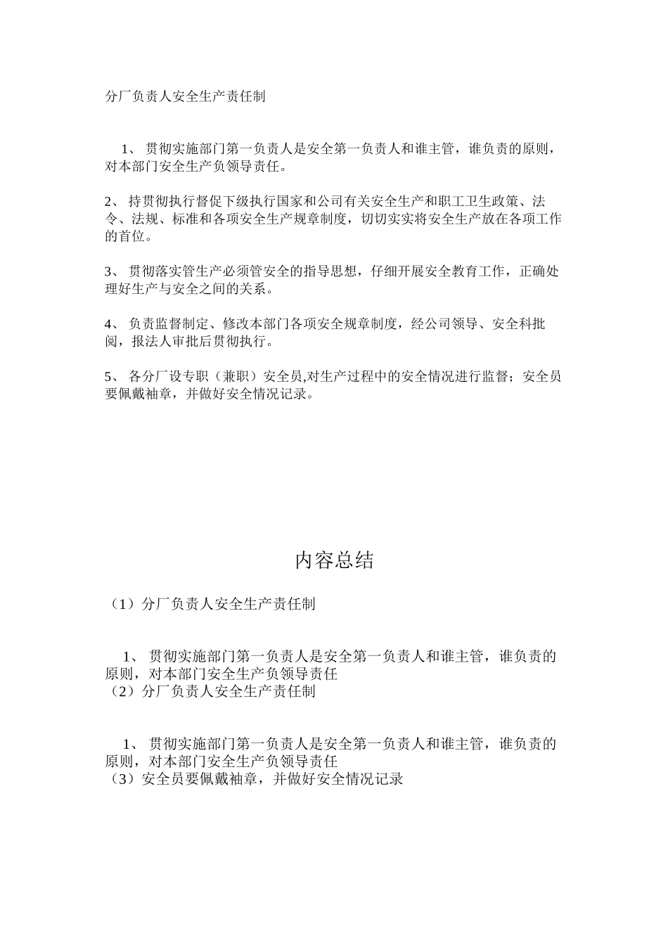 分厂负责人安全生产责任制_第1页