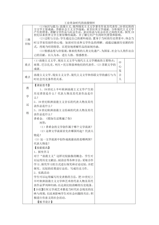 《工业革命时代的浪漫情怀》教案（1）